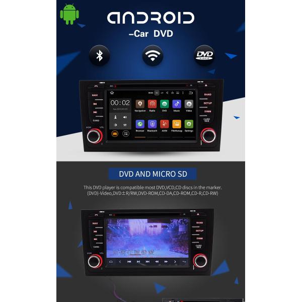 2GB RAM A6 Audi Car DVD Player GPS Navigation System With SD USB Radio Mirror Link