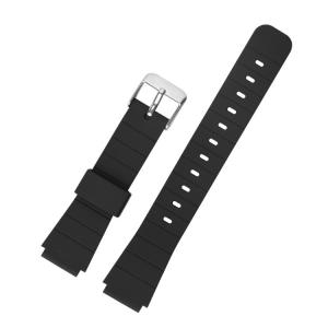 China 16mm TPU Watch Band , Mens Thick Black Rubber Watch Strap ROHS passed on sale