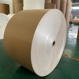 China Brown Eco PE Coated Kraft Paper Roll 300G factory
