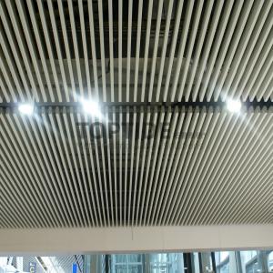 China Decorative Aluminum Profile Baffle Strip Decorational Suspended Metal False White Metal Ceiling Tiles factory