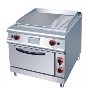 China Gas Griddle With AN Oven Commercial Free Standing Flat Grill Griddle for kitchen factory