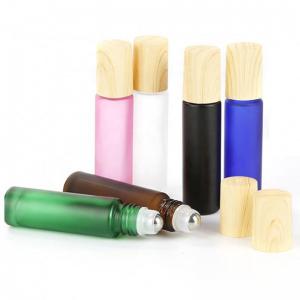 China Green Pink Glass Rollerball Perfume Bottles 3ml Refillable Perfume Roller on sale