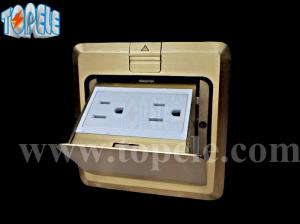 China Square Panel Copper / Round Aluminum Aloy POP-up Type Floor Socket GFCI Receptacles OEM on sale
