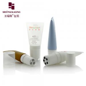 China 100ml 120ml 5 Roller Steel Balls Massage Cream Empty Cosmetic Plastic Round Roller Ball Tubes factory
