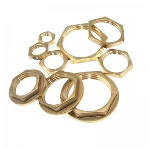 China Brass Check Nut And Hex Thin Flat Head Nut M3-M25 Grade 4/6/8/10 Female Threaded Nut factory