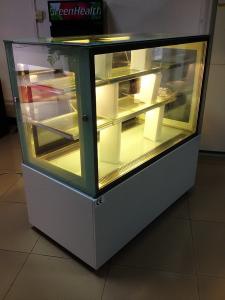 China 2 Meters Easy moving wheel  Cake Display Cabinets Freezer Sliding Double Doors factory