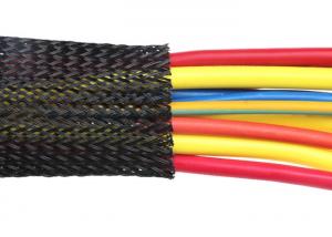 China Melt Temperature Flexible Braided Wire Covers Custom Diameter Abrasive Resistance on sale
