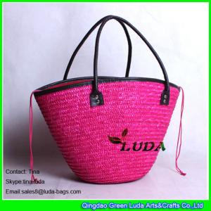 China LUDA cute girls handbags handmade tote bag wheat straw bags for beach factory