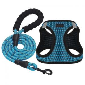 China Breathable Pet Collar Lead Harness Set Nylon For Small Medium Dogs factory