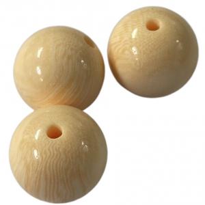 China Fancy Plastic Bead Buttons With One Hole Faux Wood Effect 24L Use On Garment Accessories factory