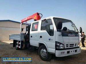 China Two Arm ISUZU Truck Mounted Crane Crew Cabin Light Duty 3200kg factory