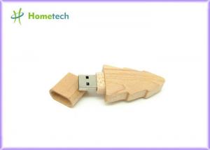 China 32G 64G Wooden USB Flash Drive Personality Christmas Tree Fast Reading / Writing factory