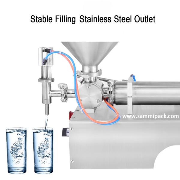 High-Viscosity Double Head Horizontal Semi-Auto Filling Machine with Funnel for Oil Beverage Medical Chemical 500ml Packaging