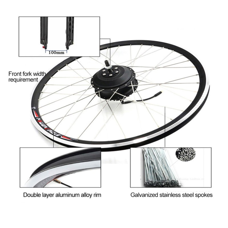 Long Distance Electric Road Bike Conversion Kit Front Wheel Ebike Conversion Kit