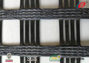 China Polyester  Geogrid Reinforcing Fabric Retaining Wall Material Bitumen Coating on sale