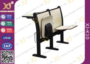 China 18MM Composite Board Folded Seat School Desk And Chair With Strong Metal Frame on sale