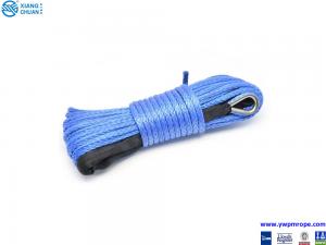 China 11mm x 50m Car towing winch rope Synthetic Cable Rope For UTV  Blue Replacement Rope factory