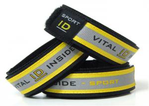 China Reflective Sport ID Bracelet / Vital ID Wristband With Insert ID Paper factory