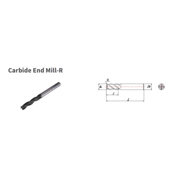 High Temperature High Speed Solid Carbide Tools Composite Materials Cutting End Mill