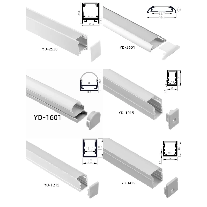 YD-2425bendable by hand LED profiles flexible LED profiles