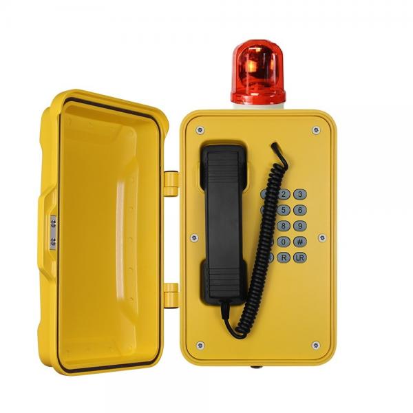 China Heavy Duty Industrial Outdoor Weatherproof Telephones With Warning Light factory
