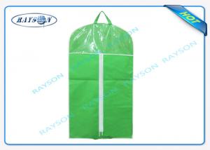 China Customized Mens Non Woven Fabric Bags With Good Zipper And PVC Window factory