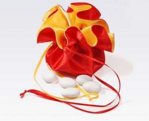 China wedding party gift bag/Satin bag/ flowers Handmade candy bag factory
