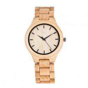 China Original Design Bamboo Wooden Quartz Watch , Japan Movement Quartz Watch factory