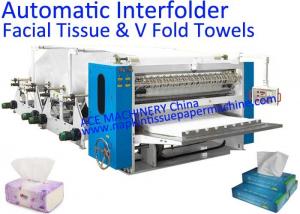 China Automatic Laminated Facial Tissue Machine , Laminated V Fold Hand Towel Machine factory