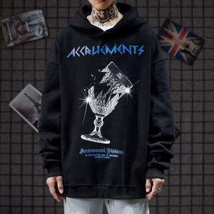 China OBM Tide Brand Ins Abstinence Men Cool Hoodies 170-280GMS Minimalist factory