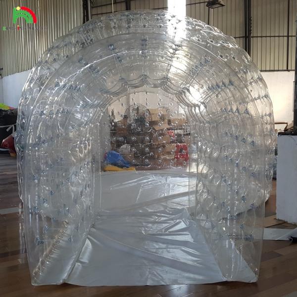 Decorated Inflatable 10ft Diameter Empty Snow Balloon Transparent Bubble Tent