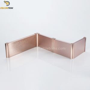 China Rose Gold Skirting Board Profiles 60mm 80mm 100mm For Decoration factory