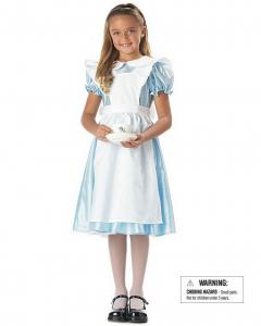 China Alice in Wonderland Girls Child Costume wholesale includes Blue dress and apron in White factory