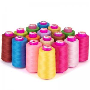 China 100% Polyester Spun Yarn Sewing Thread Abrasion Resistance For Jean Sewing on sale