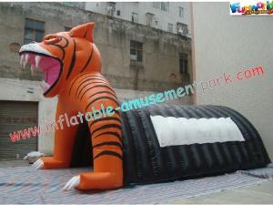 China Custom Inflatable Party Tent , Tiger Tunnel Tent For Advertising factory