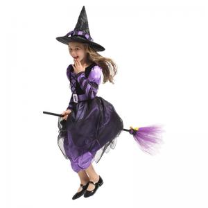 China Stylish GIRLS Witch Costume for Halloween Rave Party Children