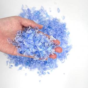 China Scrap PET Bottle Flake RPET Flakes Plastic Blue Recycled Pet Flakes factory