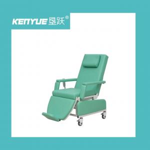 China Hospital Painted Steel PVC Leather Green Hemodialysis Chair Manual on sale