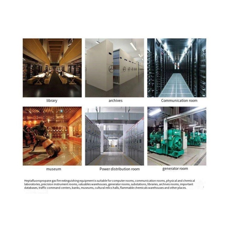 Automatic FM200 Fire Suppression System No Pollution For Libraries