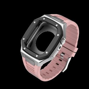 China Rubber Strap Apple Watch Case 45mm Luxury Apple Watch Case OEM on sale