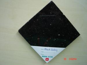 China Black Galaxy Granite Slab Tiles Polished Honed For Indoor Outdoor Wall Stairs Floor factory