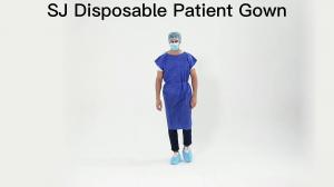 China OEM Patient Gown Hospital Open Shoulder Patient Gown SMS Short Sleeve Hospital Patient Gown Disposable factory