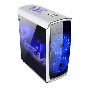 China Artshow ATX Mid-Tower Case, Acrylic Front & Side Panel, Full Side View, Black and White on sale