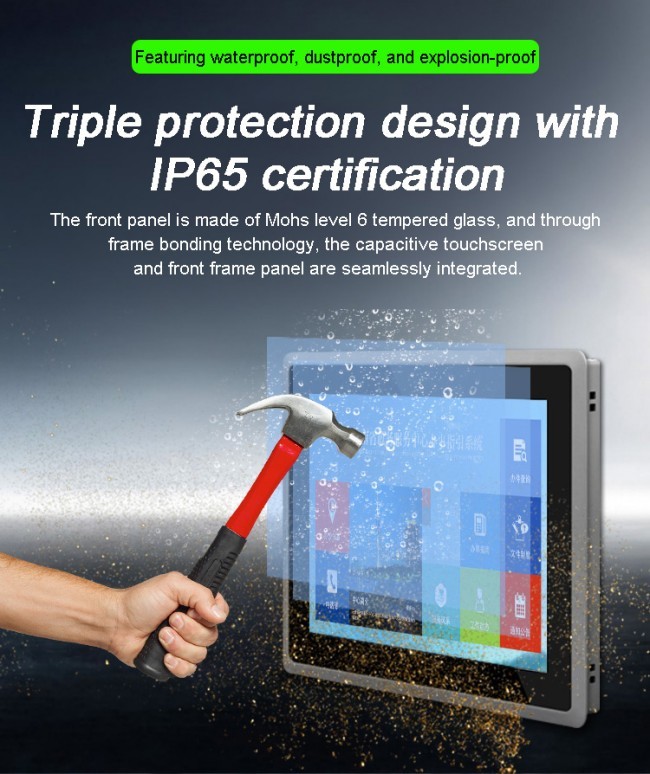 21.5-inch Embedded Industrial TouchScreen Panel PC HMI Panel PC IP65 Waterproof Lcd Monitor