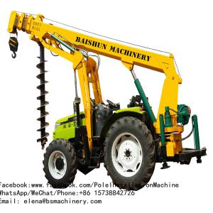 China Large Ford Tractor Post Hole Digger , Deep Compact Tractor Post Hole Digger factory