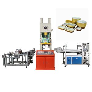 China 40-80pcs/min Speed Automatic Aluminium Foil Container Making Machine with Custom Mold on sale