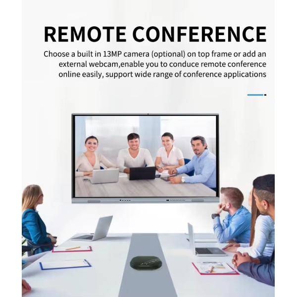 Interactive Whiteboard Flat Panel Smart Touch Monitors TV 4K Ultra HD Screen with All-in-one PC for Business & Teaching