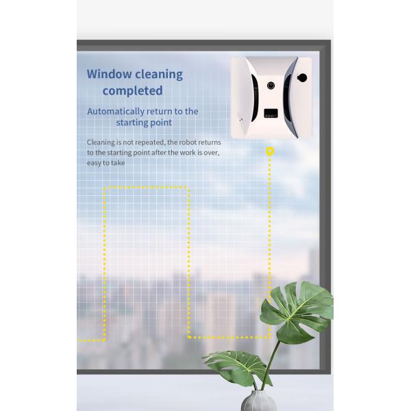 Rise Window Cleaning Robot Noise 65dB Cleaning Speed 3.5 Mins/m2 Household Vacuum US Plug