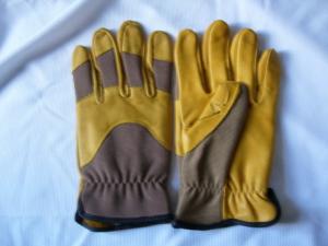 China Yellow glove，Cow hide glove, cow grain glove, hand glove factory