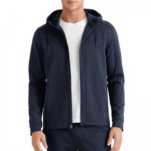 China Hot SalePolyester Nylon Long Sleeves Full Zip Mens Hooded Jackets with Kangaroo Pocket on sale
